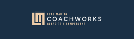 Logo of Luke Martin Coachworks, a specialist in classic and campervan vehicle restorations.